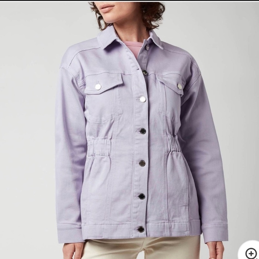 Ted baker sofiaz lilac jean jacket elastic waist size medium